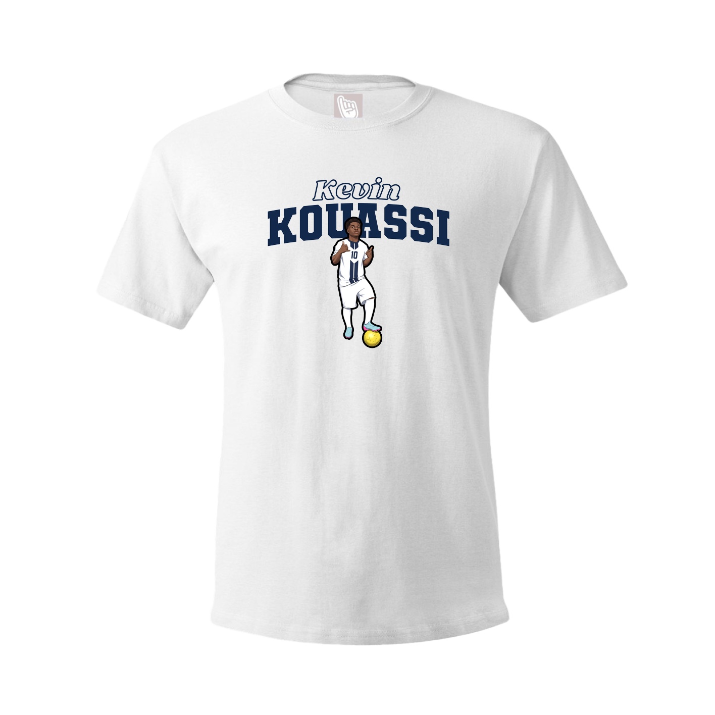 Youth Tee — Name Arch in White