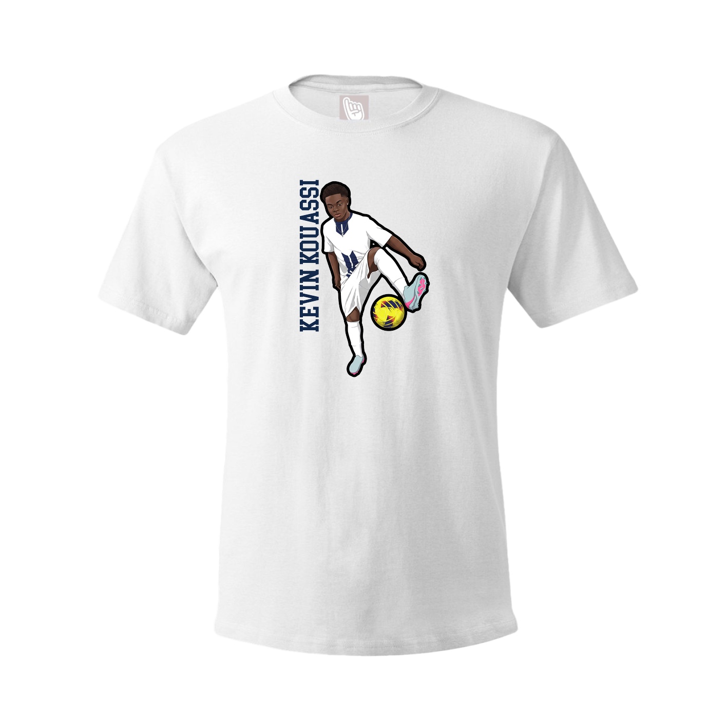 Tee — Name Vertical in White