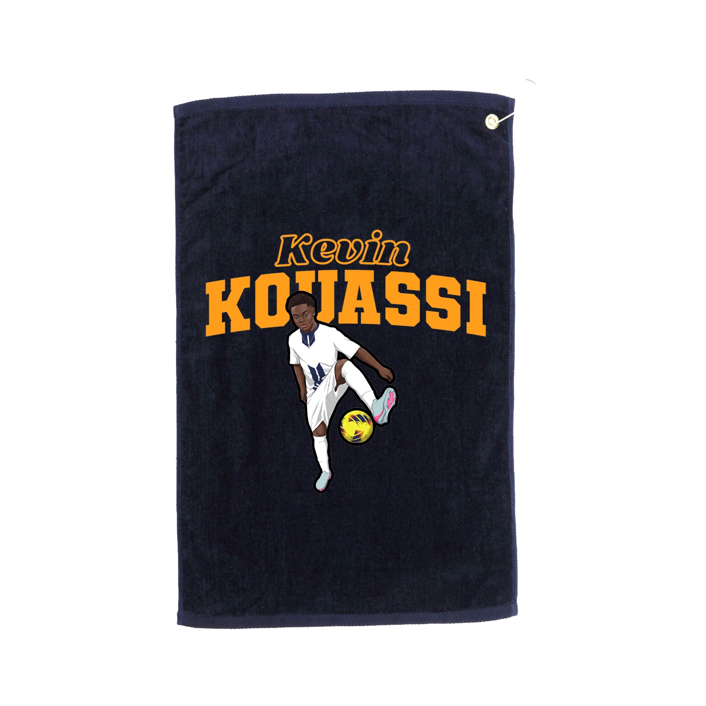 Golf Towel — Name Arch in Navy