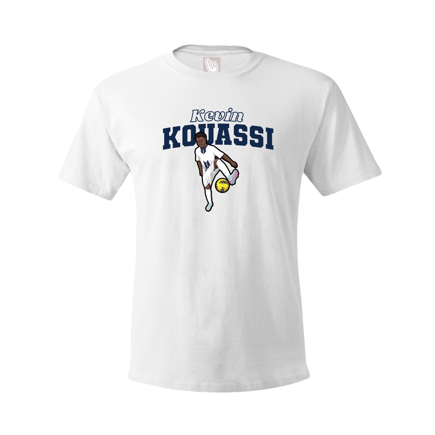 Youth Tee — Name Arch in White