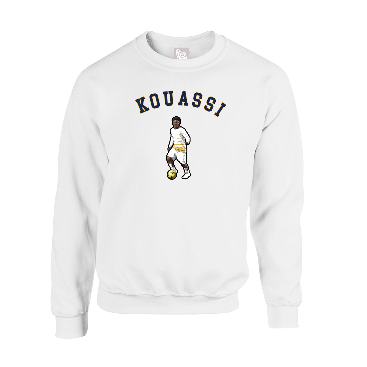 Fleece Crew — Shirsey Arch in White