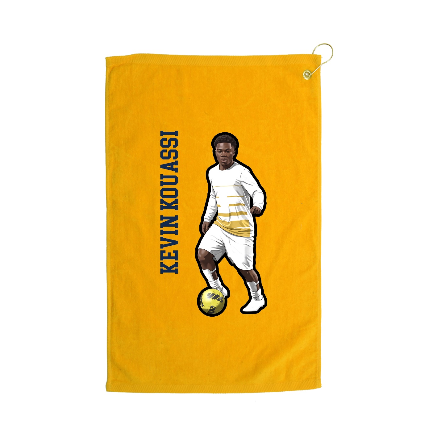 Golf Towel — Name Vertical in Gold