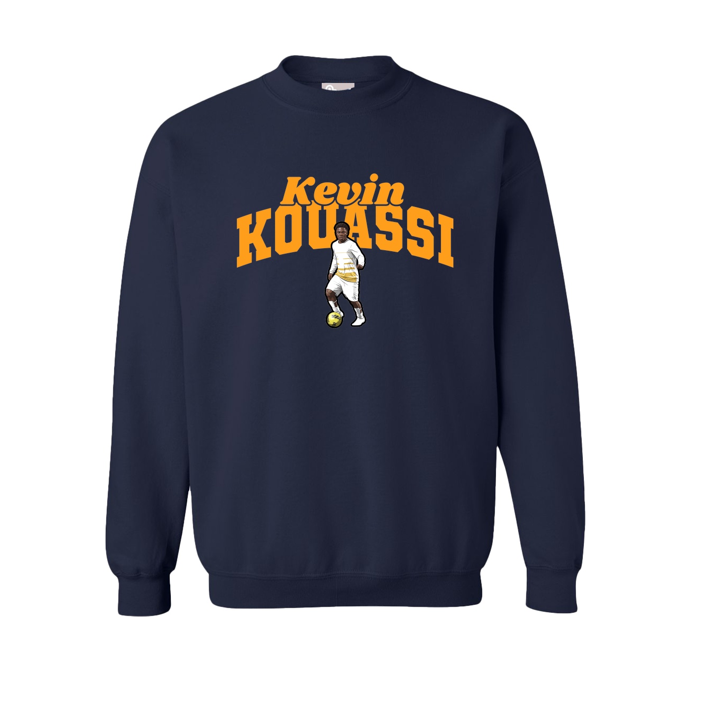 Fleece Crew — Signature Arch in Navy