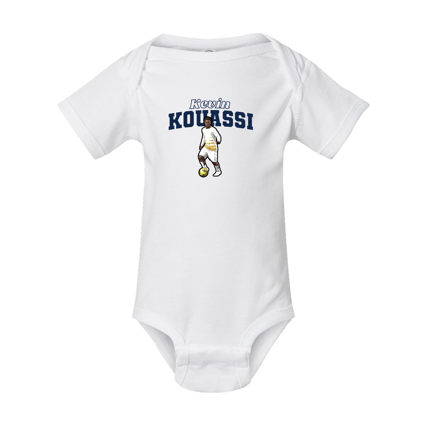Baby Onesie — Name Arch in White