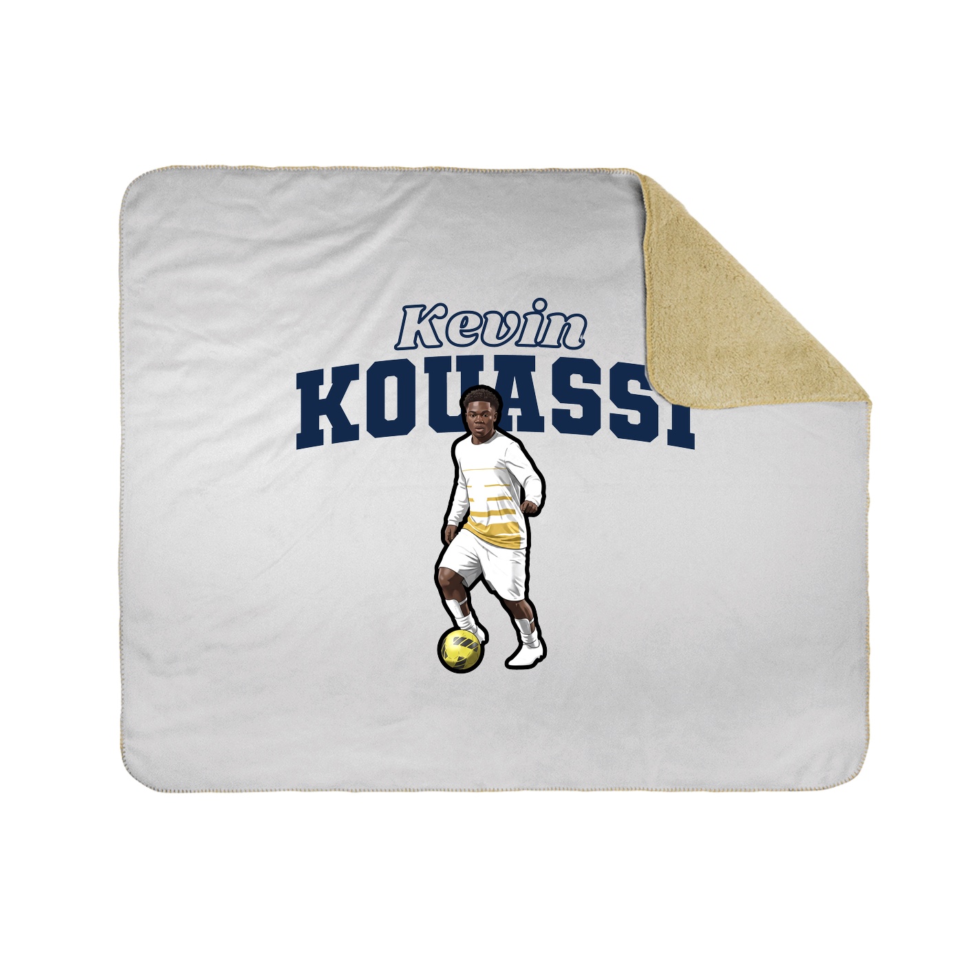 Throw Blanket — Name Arch in White