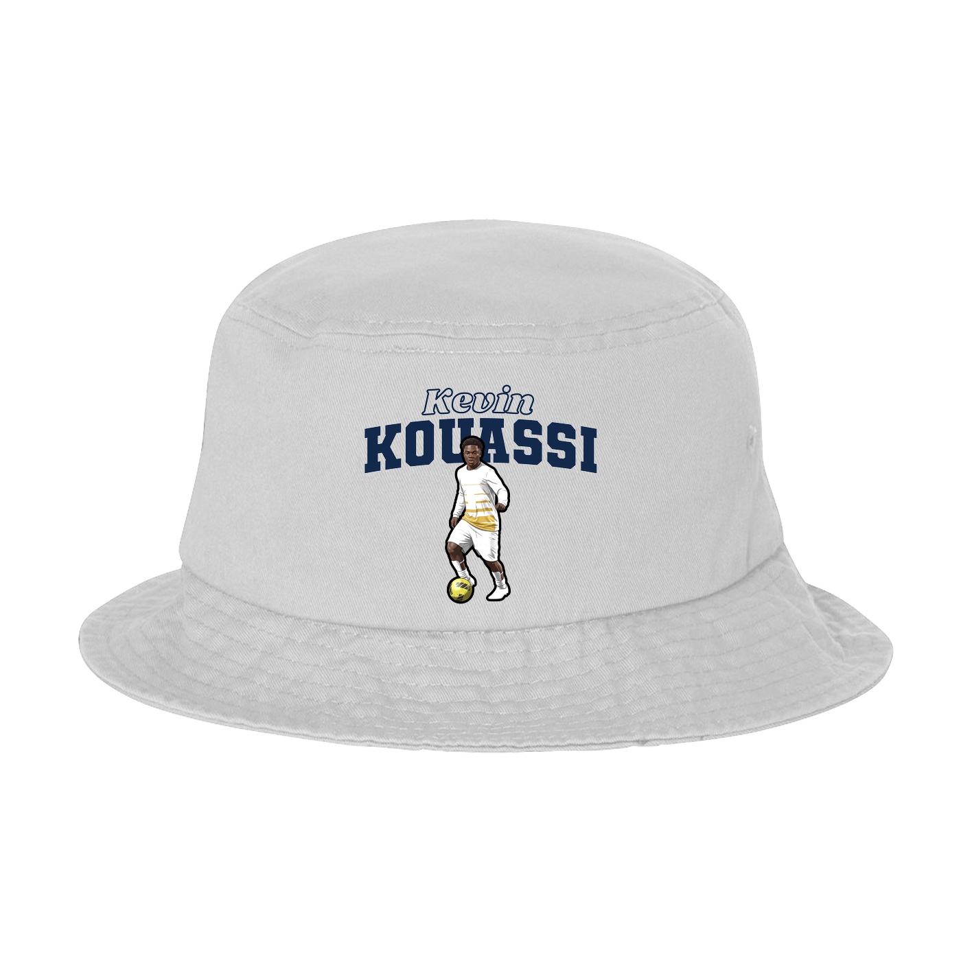 Bucket Cap — Name Arch in White