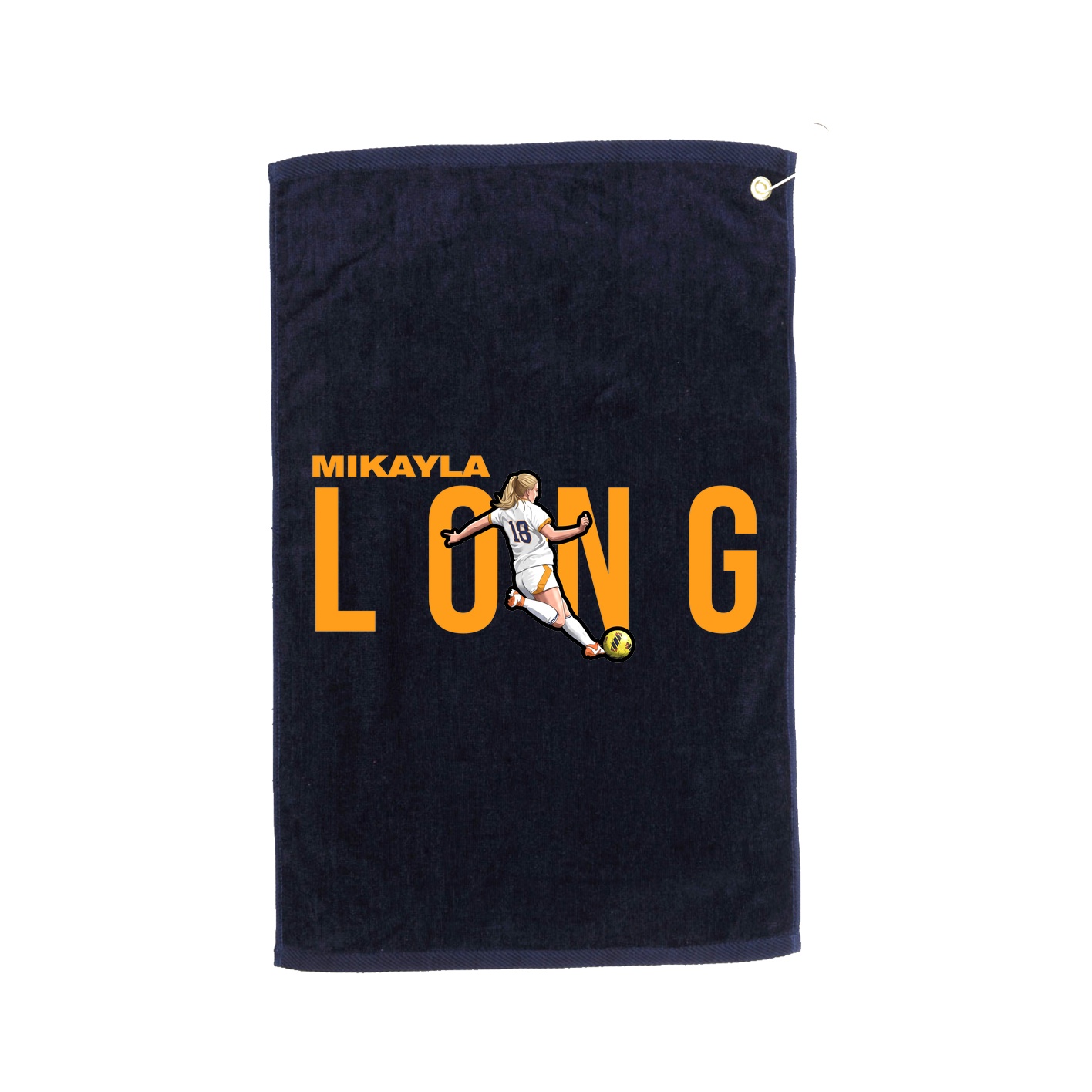 Golf Towel — Player Name in Navy