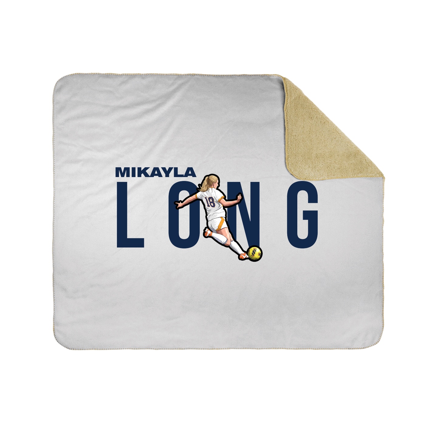 Throw Blanket — Player Name in White