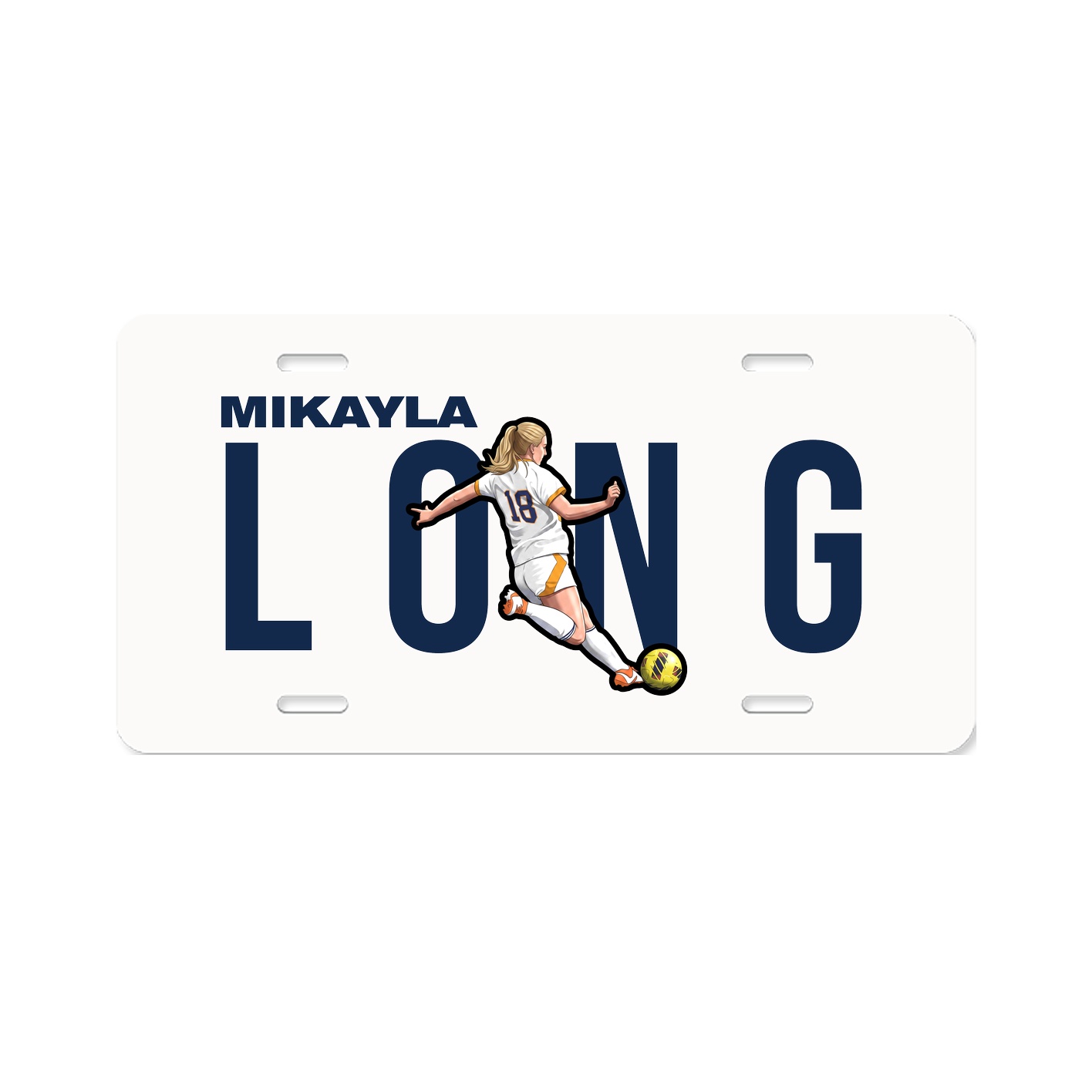 License Plate — Player Name in Classic