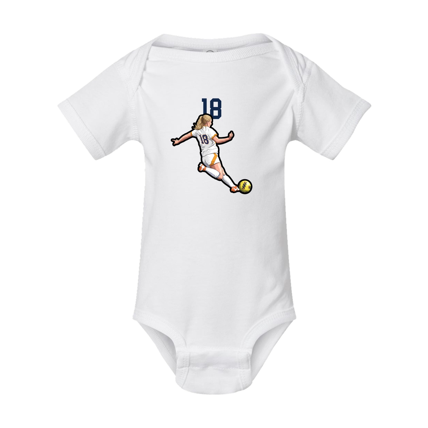 Baby Onesie — Number Top in White