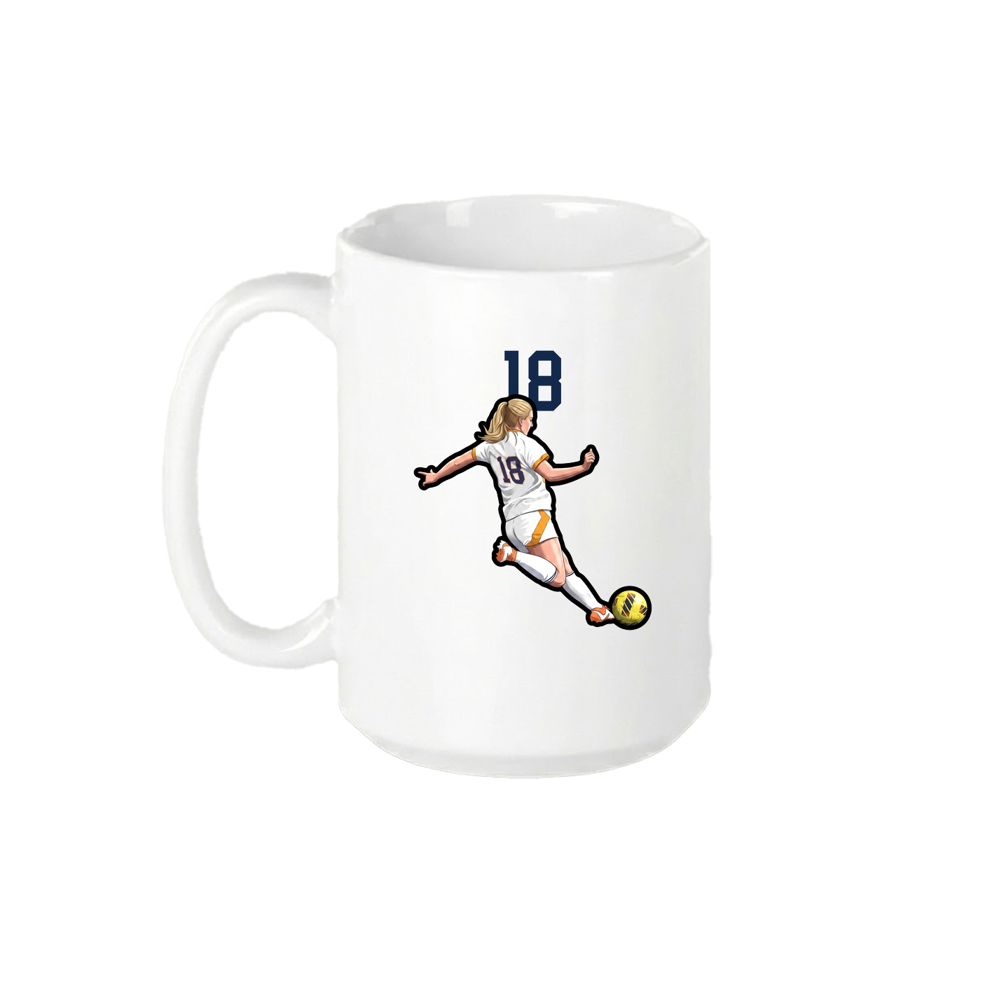 15oz Coffee Mug — Number Top in White