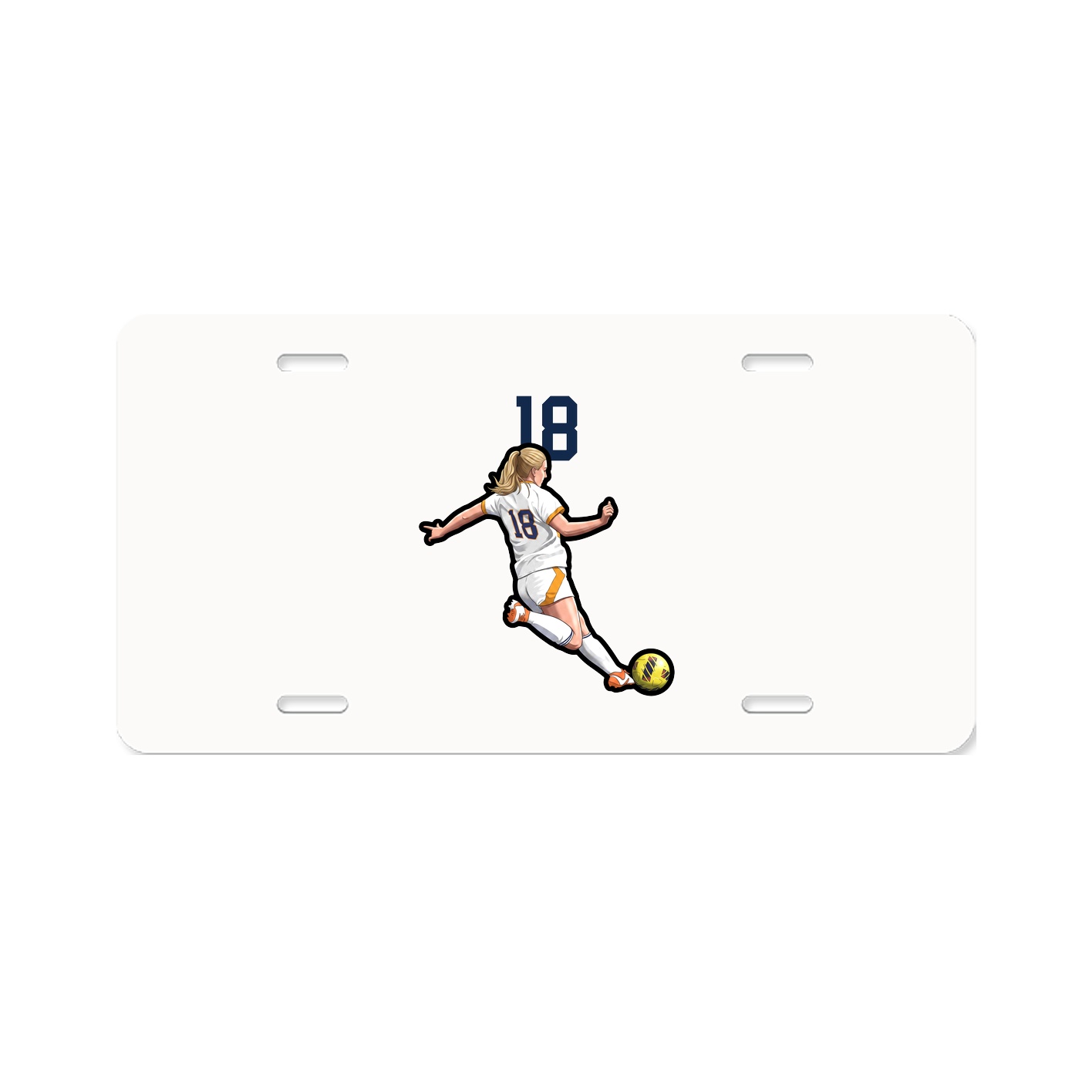 License Plate — Number Top in Classic