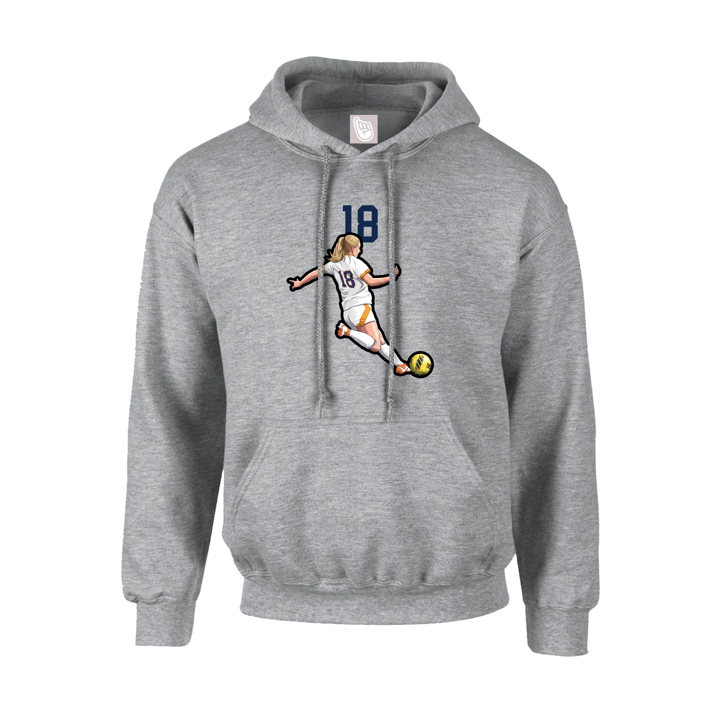Youth Hoodie — Number Top in Grey
