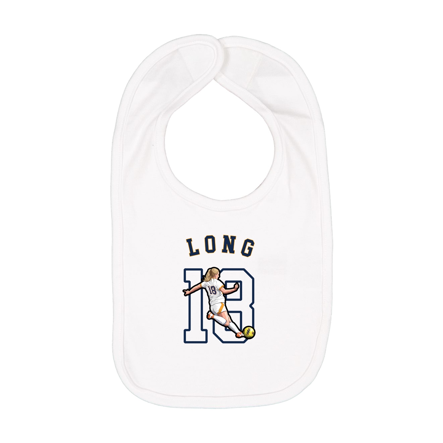 Infant Bib — Shirsey Arch in White