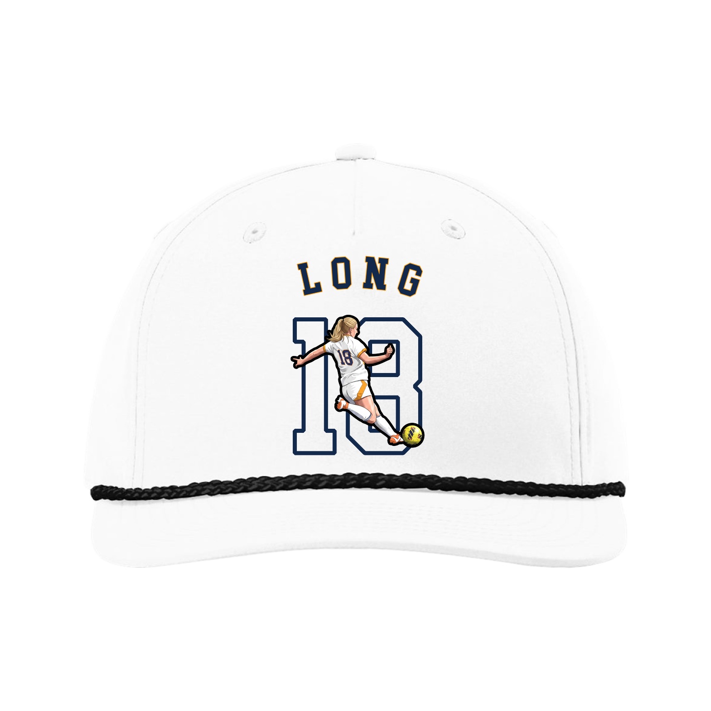 Five-Panel Classic Rope Cap — Shirsey Arch in White