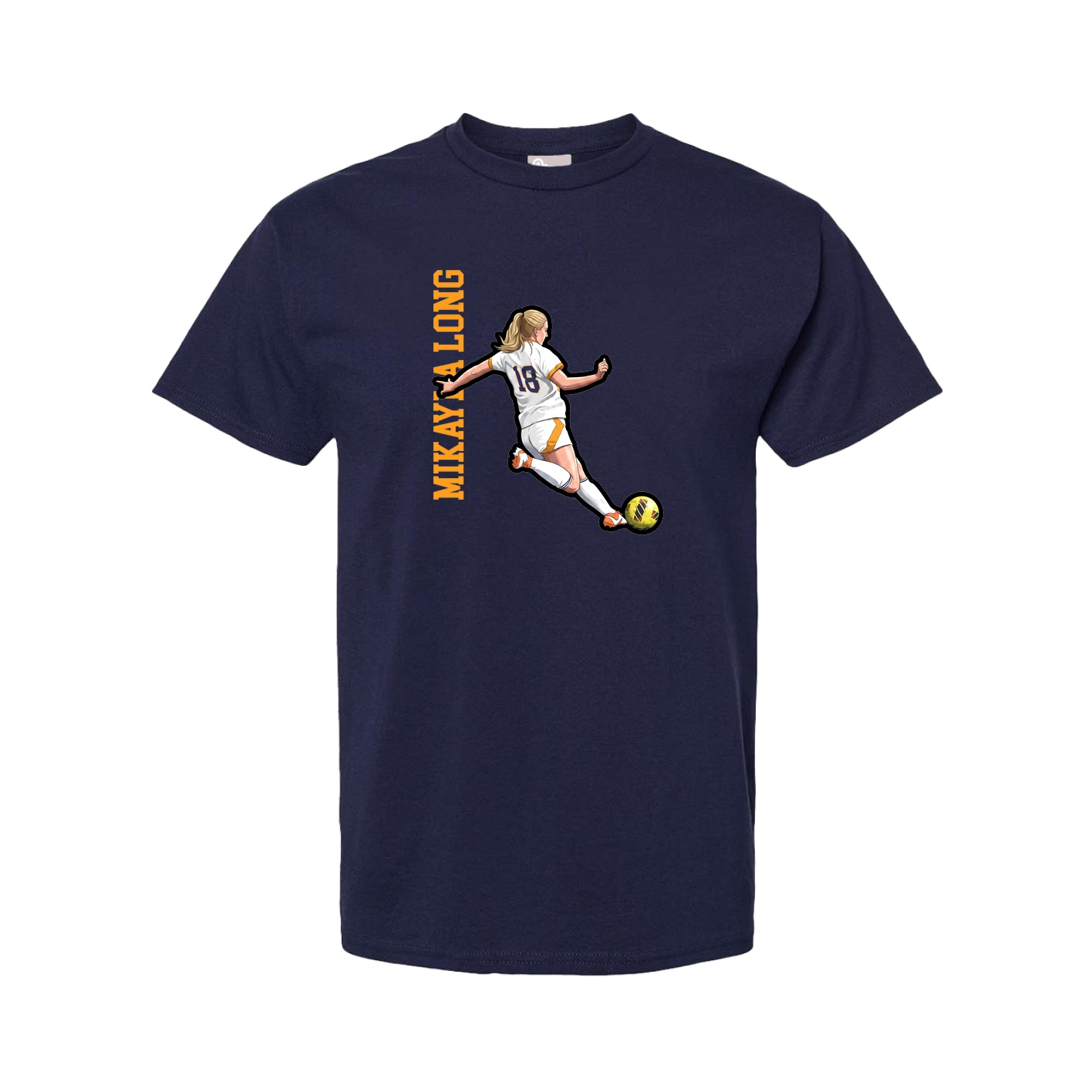 Tee — Name Vertical in Navy