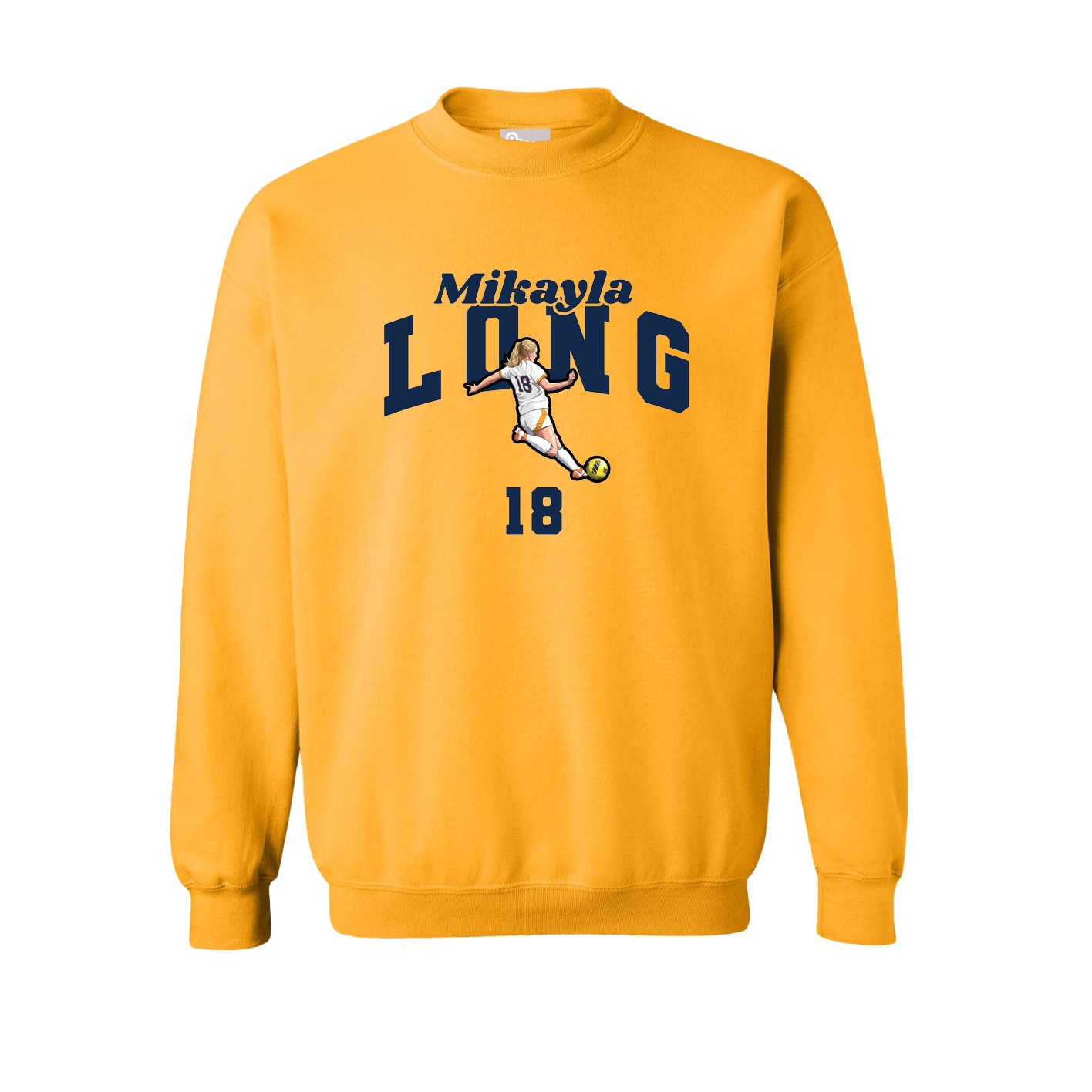 Fleece Crew — Signature Arch in Gold