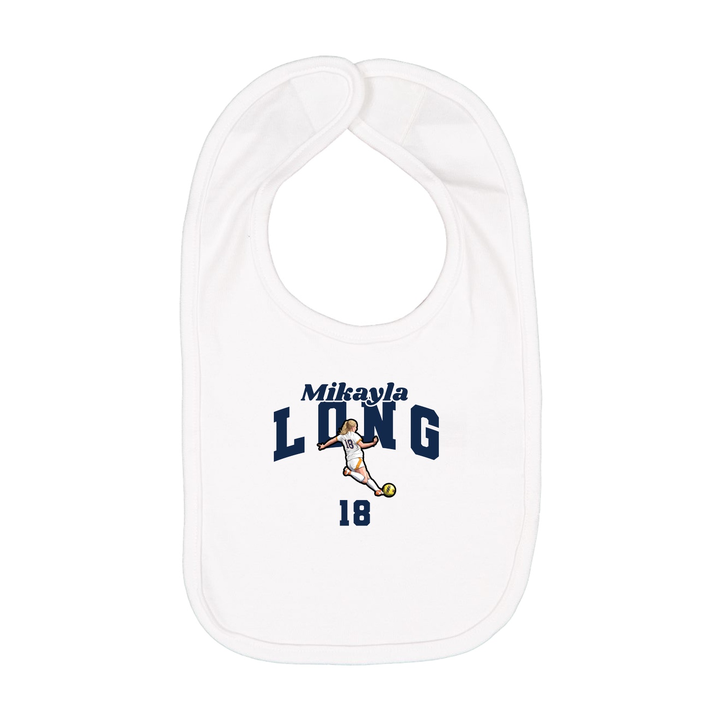 Infant Bib — Signature Arch in White