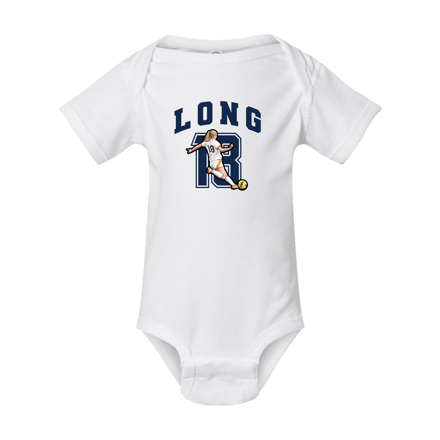 Baby Onesie — Number in White
