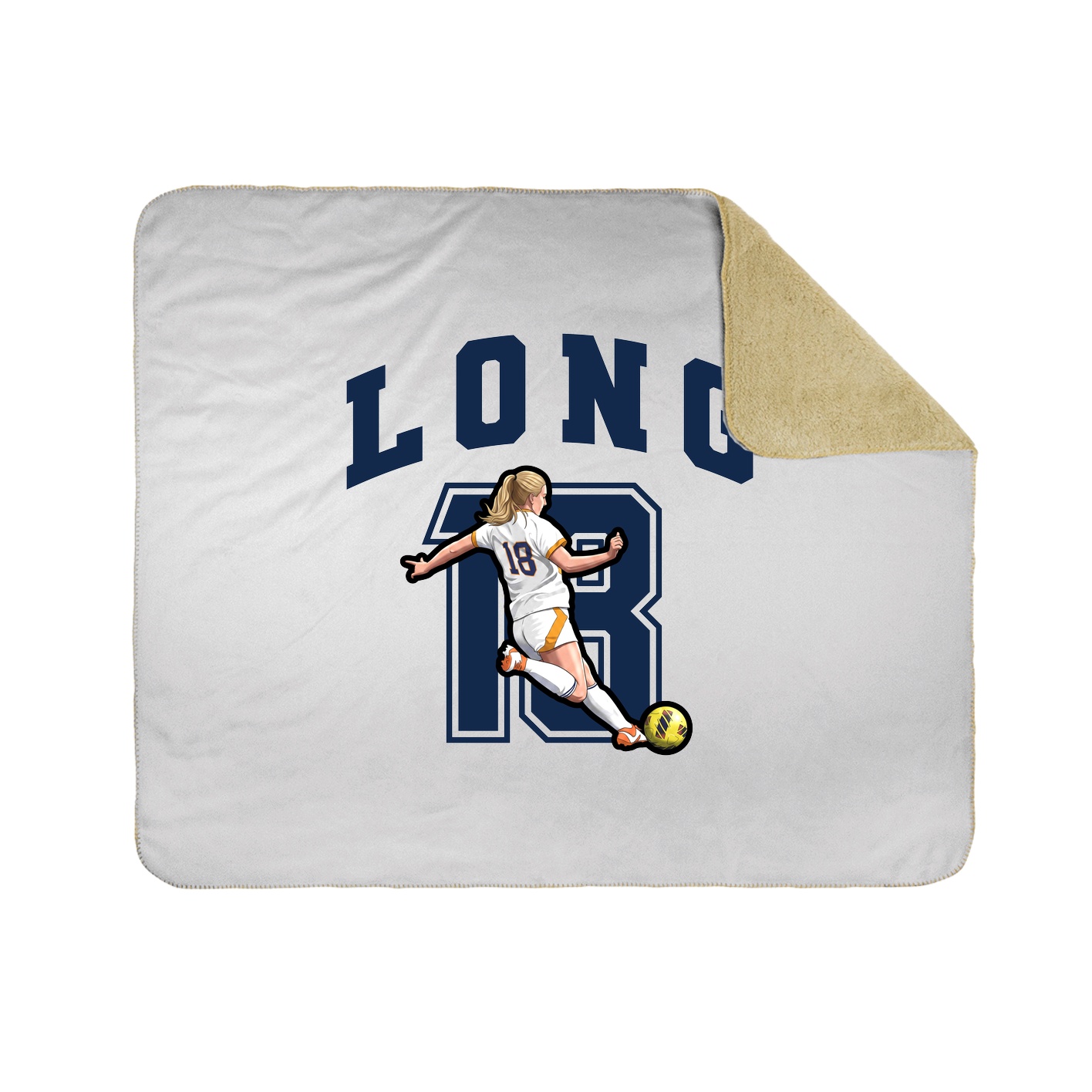 Throw Blanket — Number in White