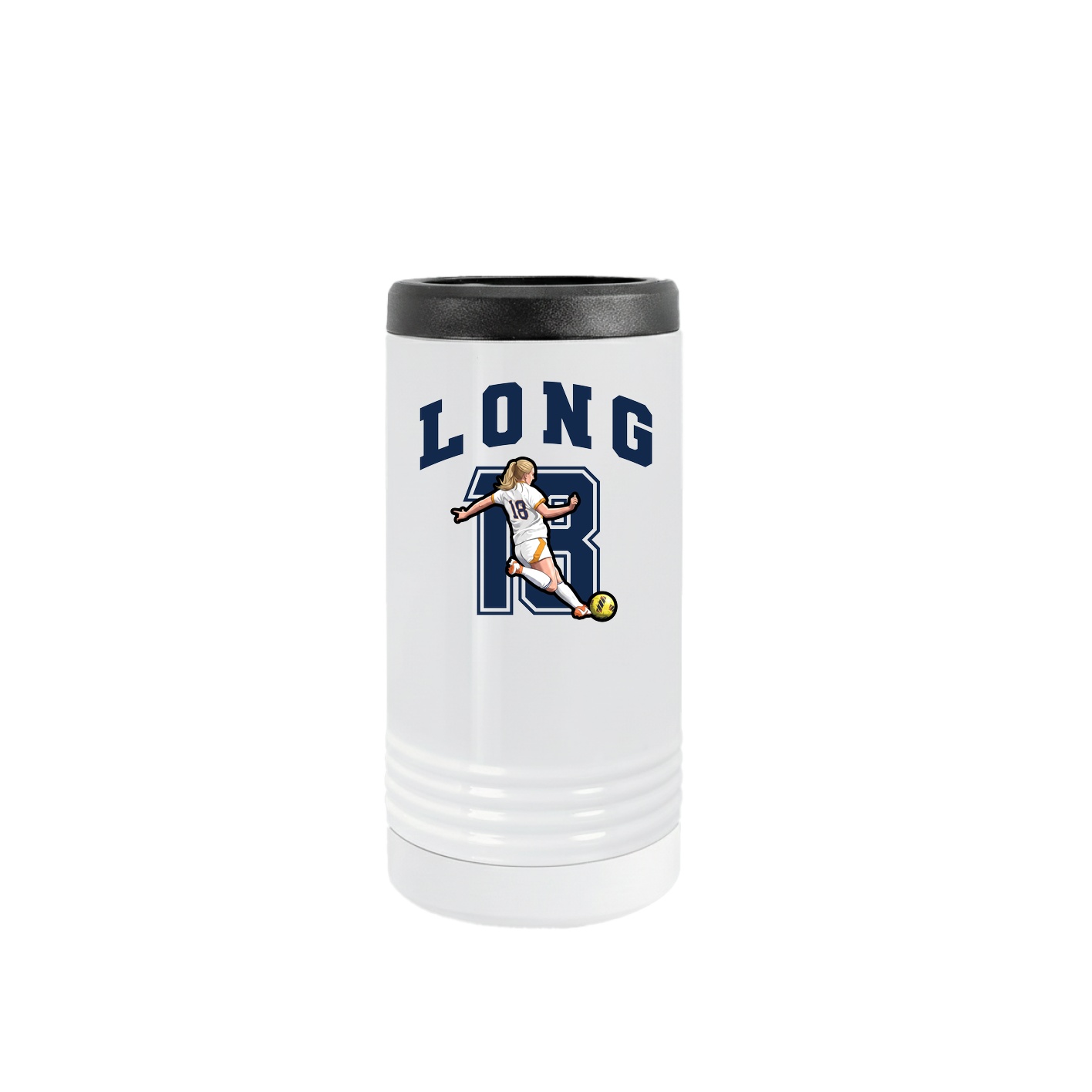 Slim Beverage Holder — Number in White