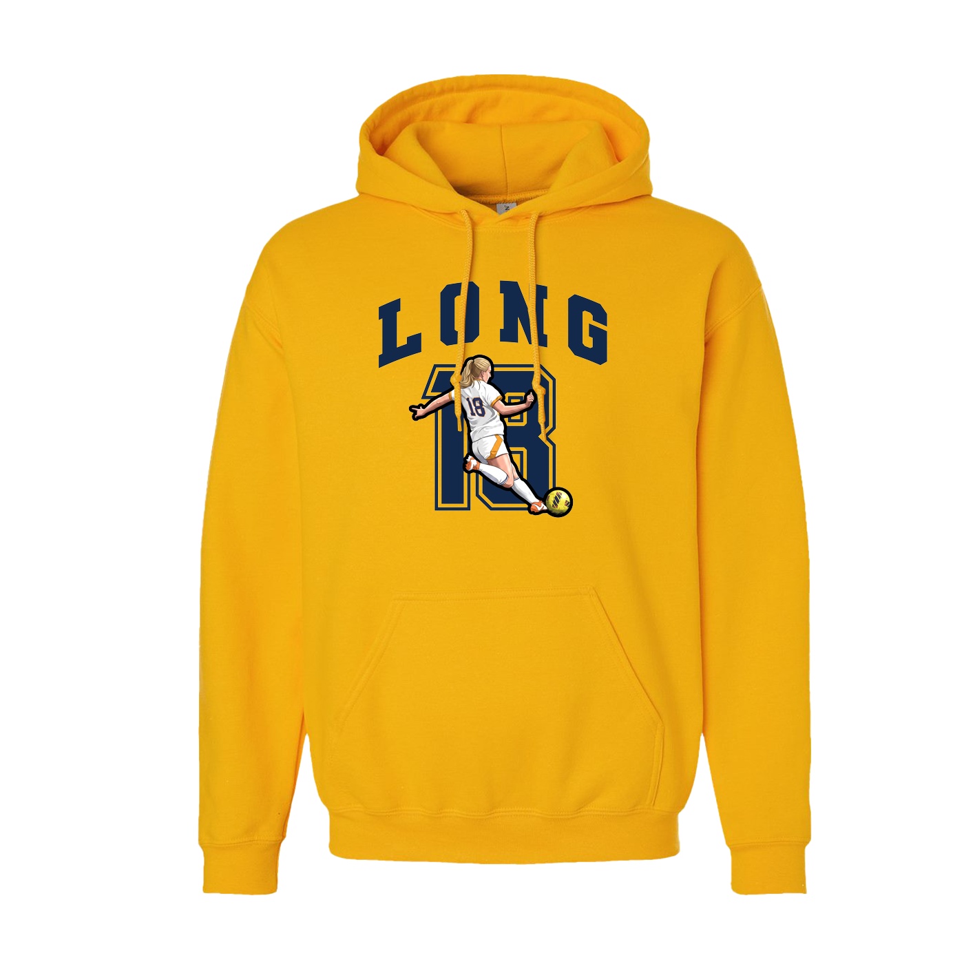 Youth Hoodie — Number in Gold