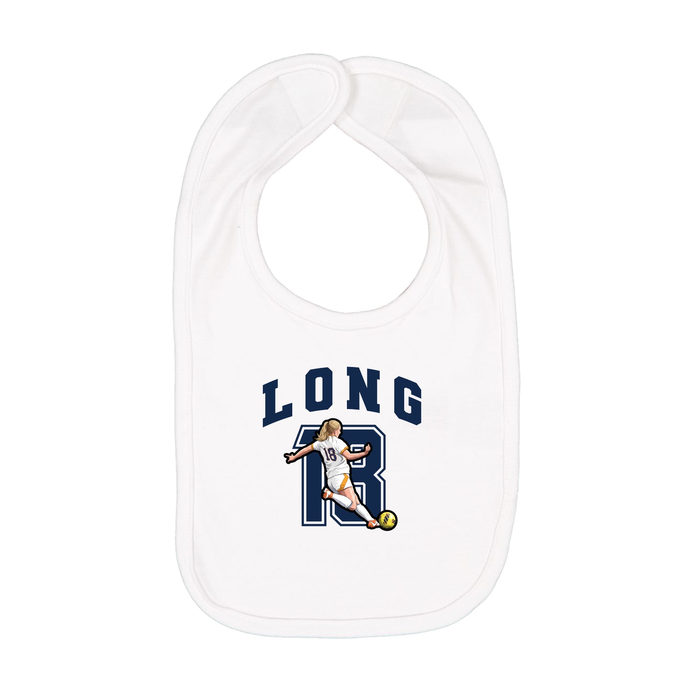 Infant Bib — Number in White