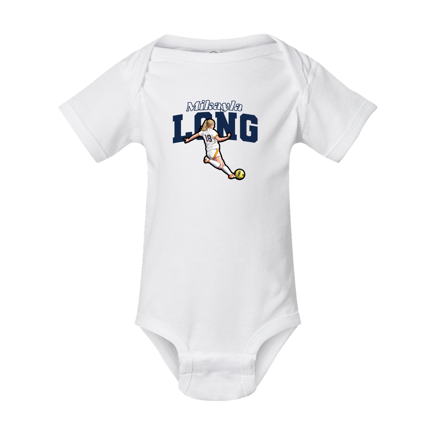 Baby Onesie — Name Arch in White
