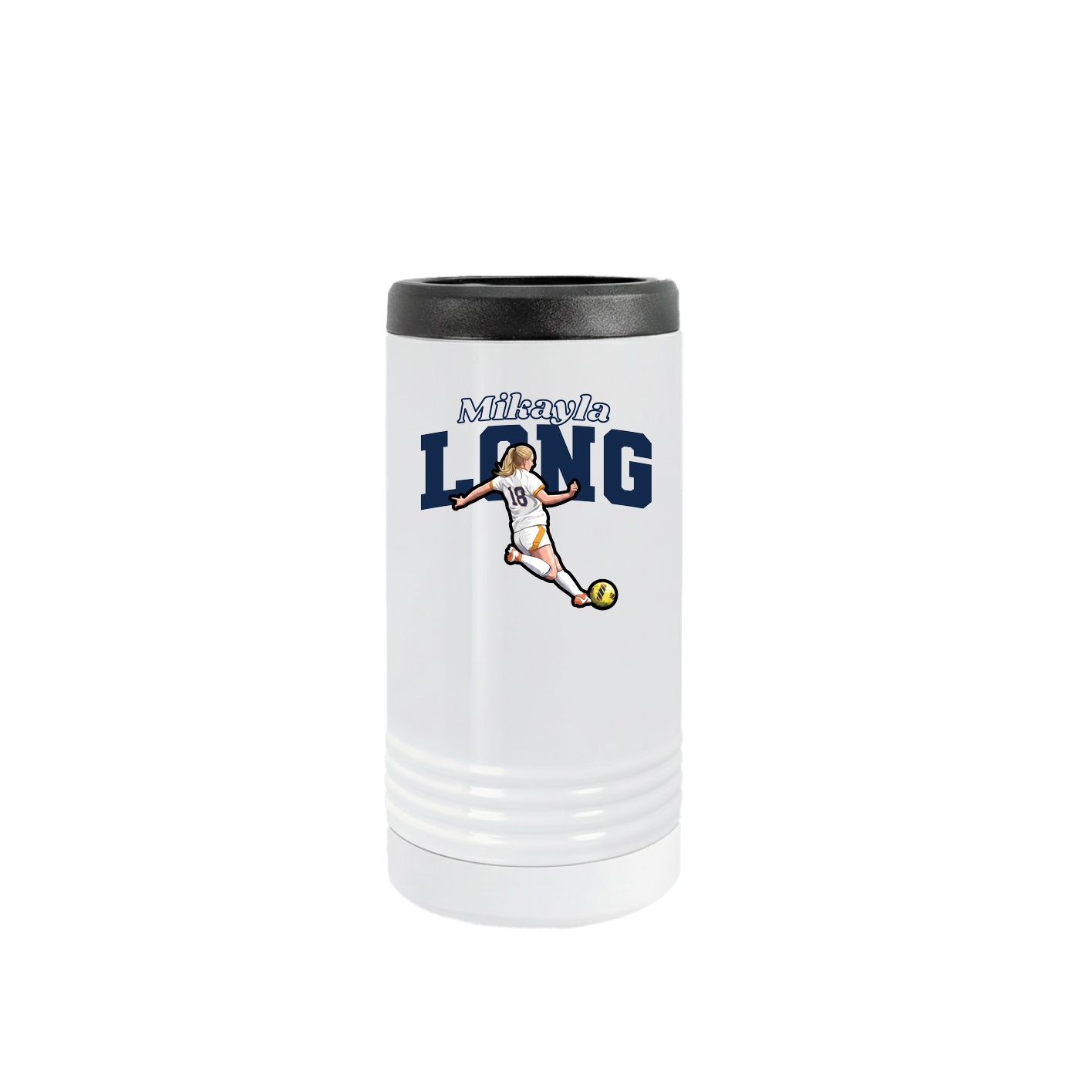 Slim Beverage Holder — Name Arch in White