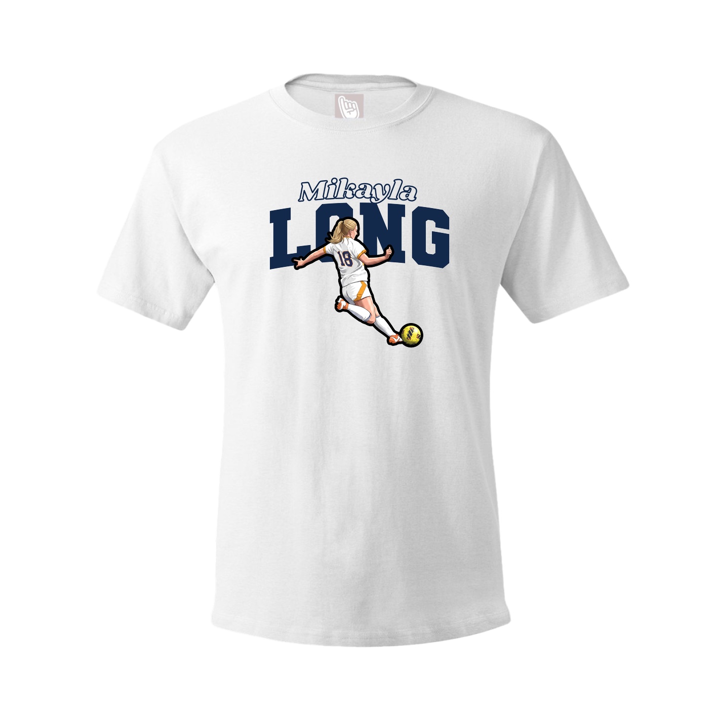 Youth Tee — Name Arch in White