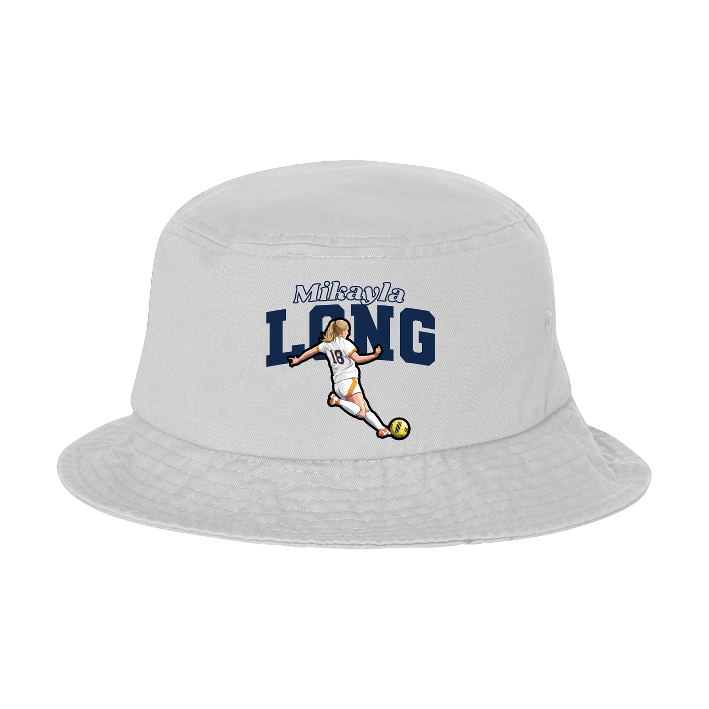 Bucket Cap — Name Arch in White