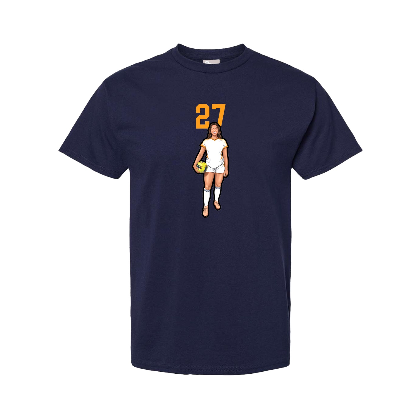 Tee — Number Top in Navy