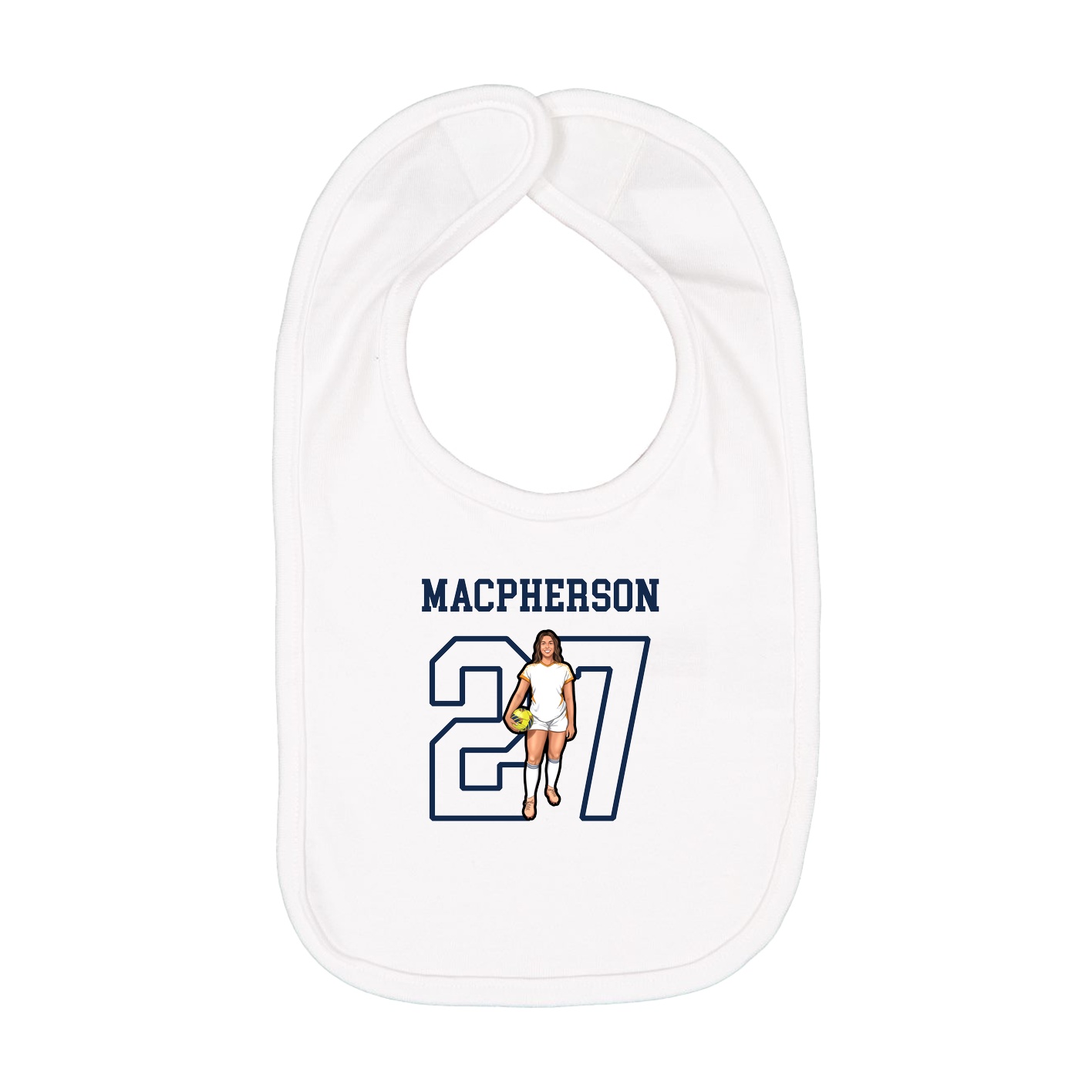 Infant Bib — Shirsey in White