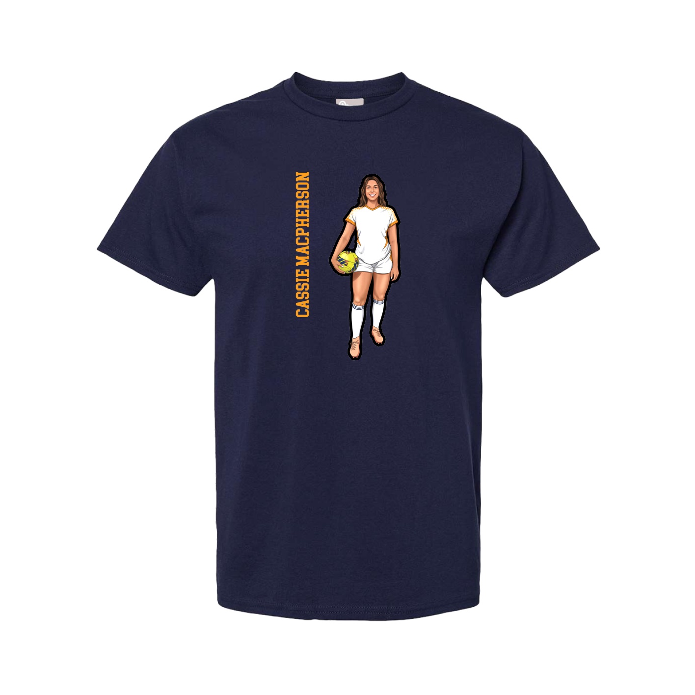 Tee — Name Vertical in Navy