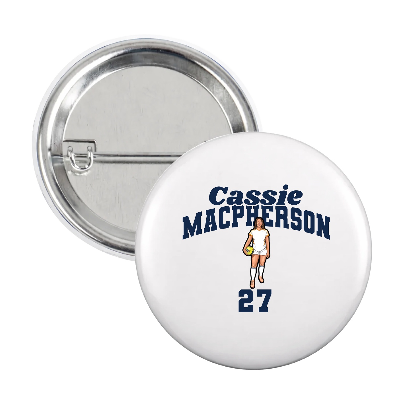 Game Day Button — Signature Arch in White
