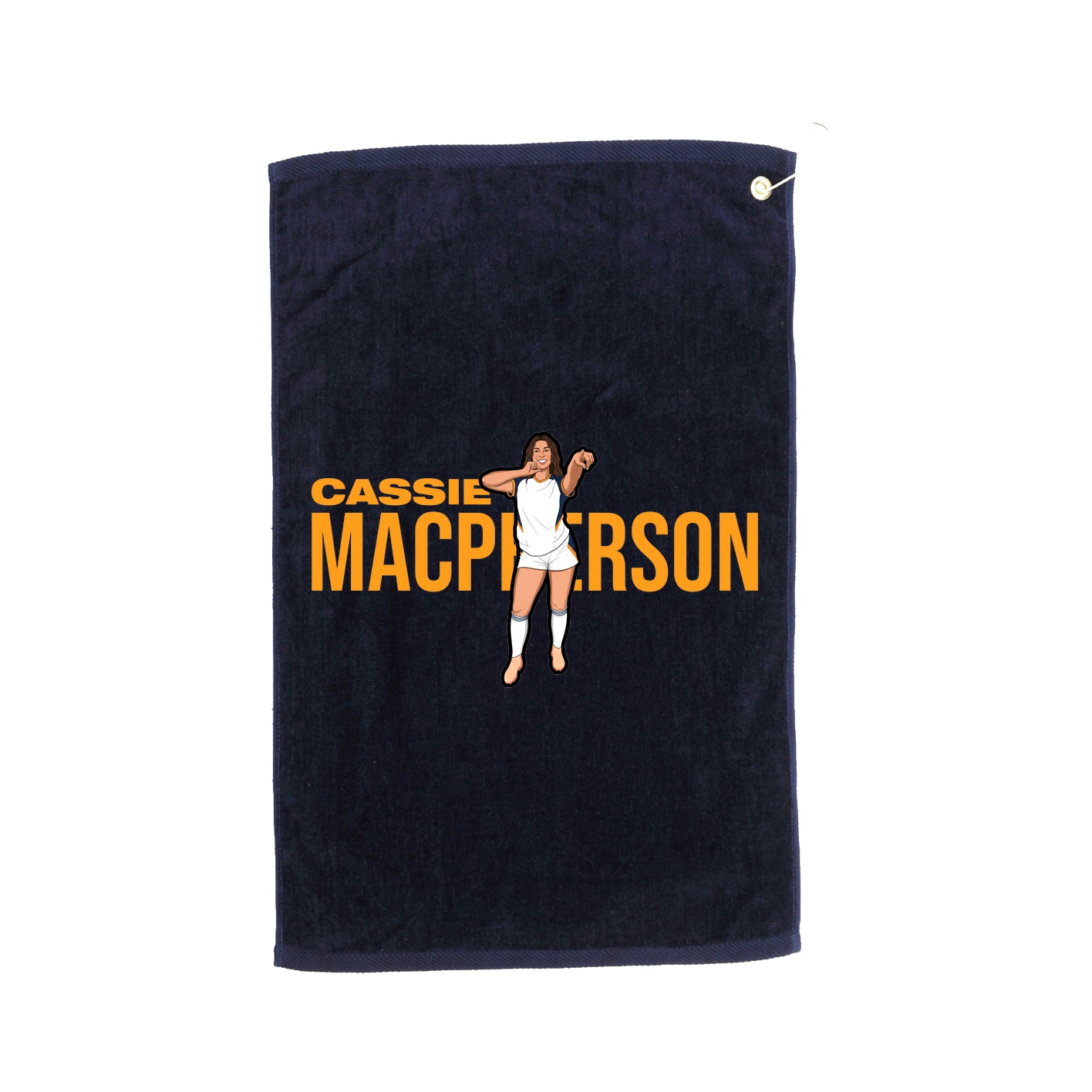 Golf Towel — Player Name in Navy