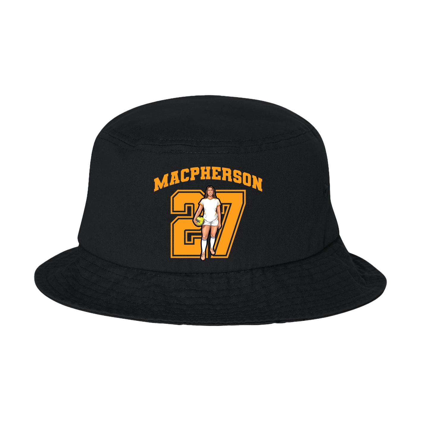 Bucket Cap — Number in Black