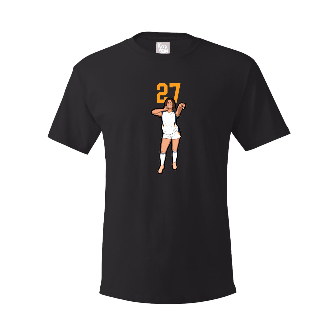 Youth Tee — Number Top in Black