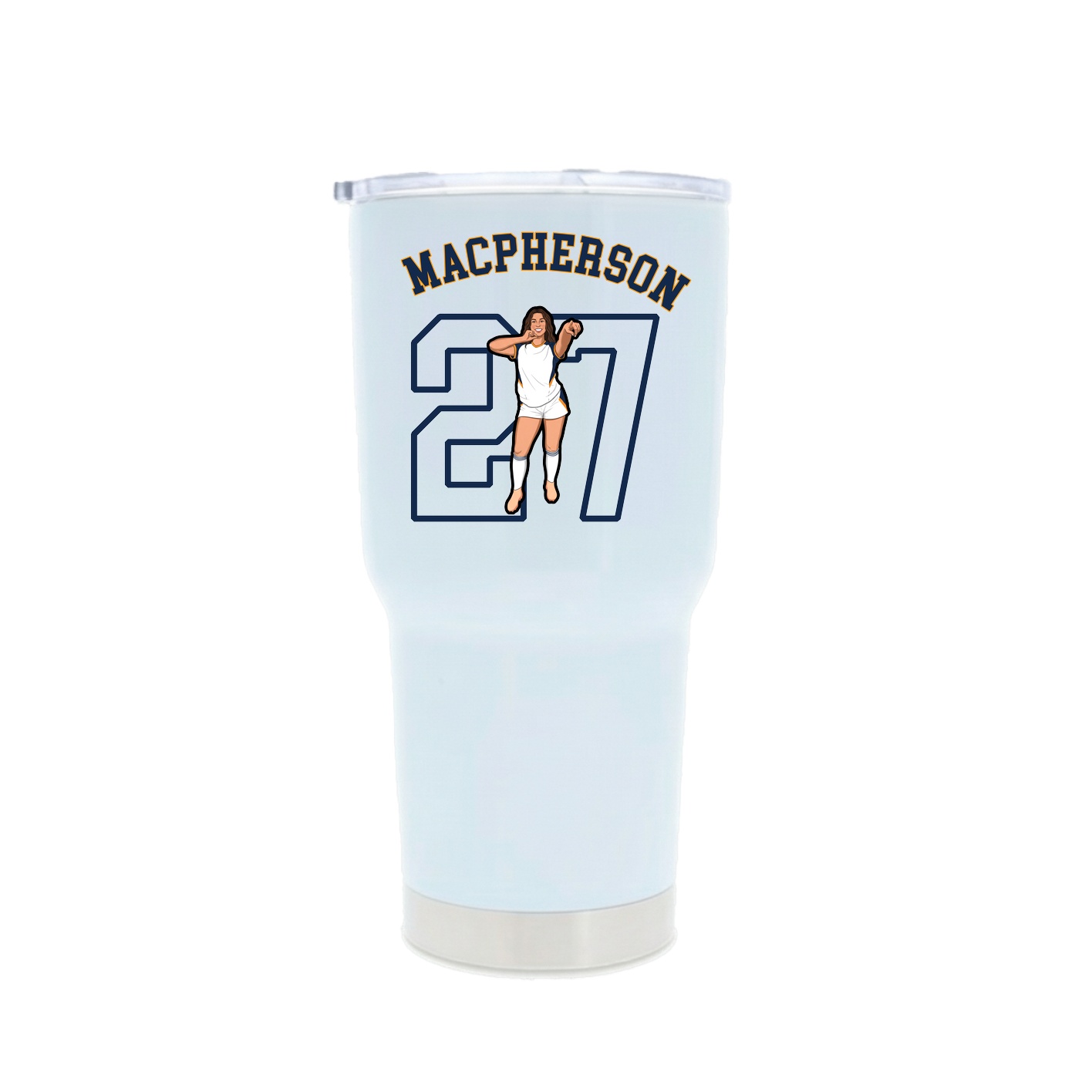 30oz Stainless Steel Tumbler — Shirsey Arch in White