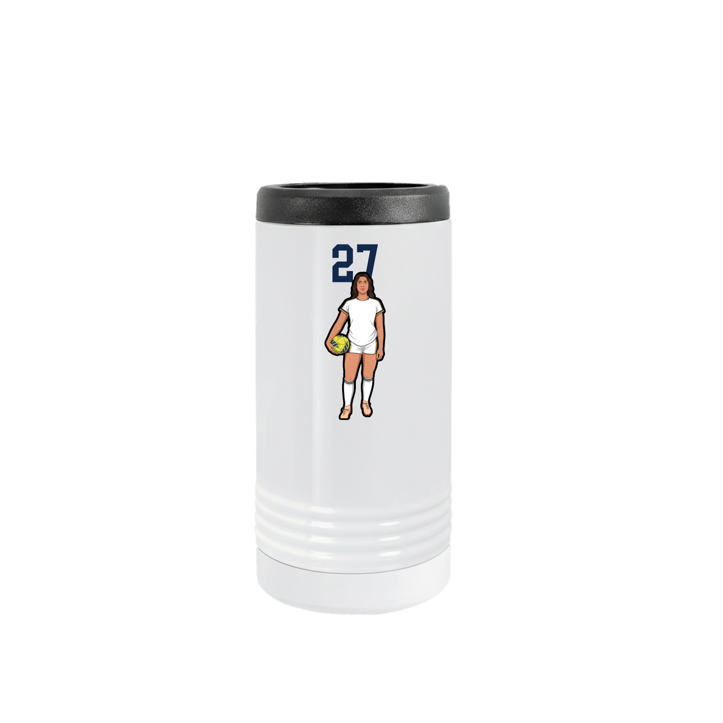 Slim Beverage Holder — Number Top in White