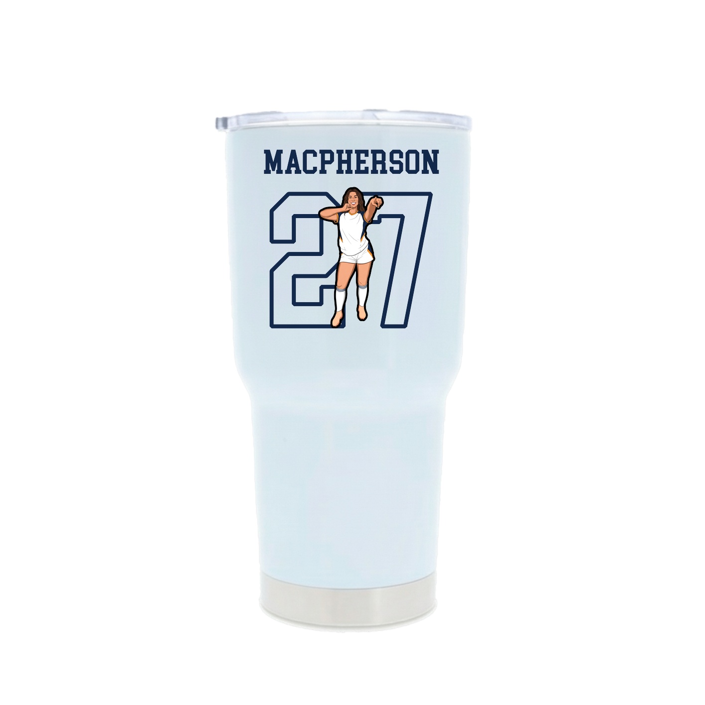 30oz Stainless Steel Tumbler — Shirsey in White