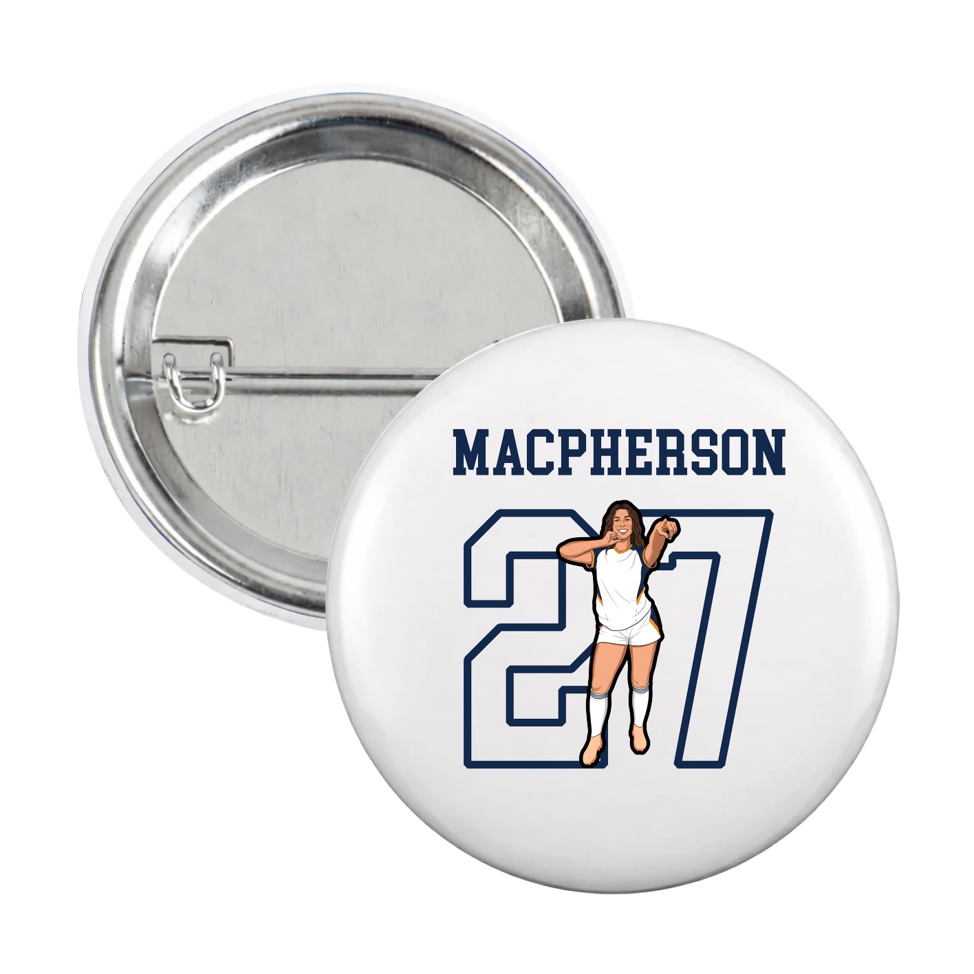 Game Day Button — Shirsey in White