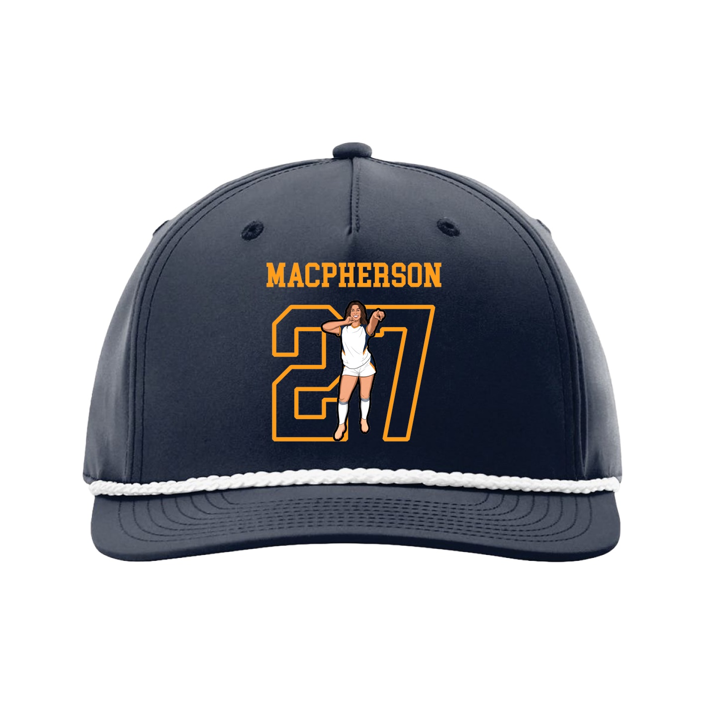 Five-Panel Classic Rope Cap — Shirsey in Navy