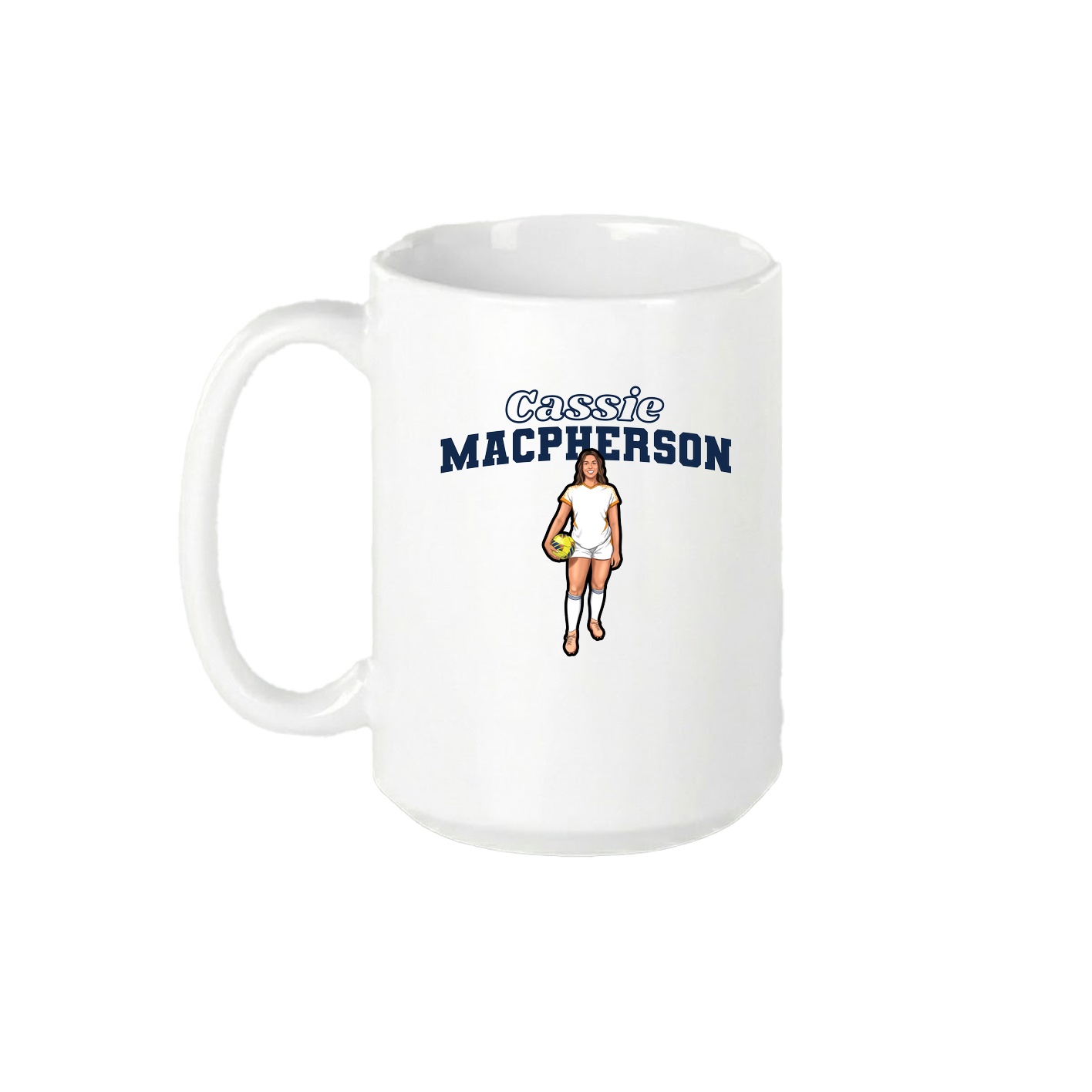 15oz Coffee Mug — Name Arch in White