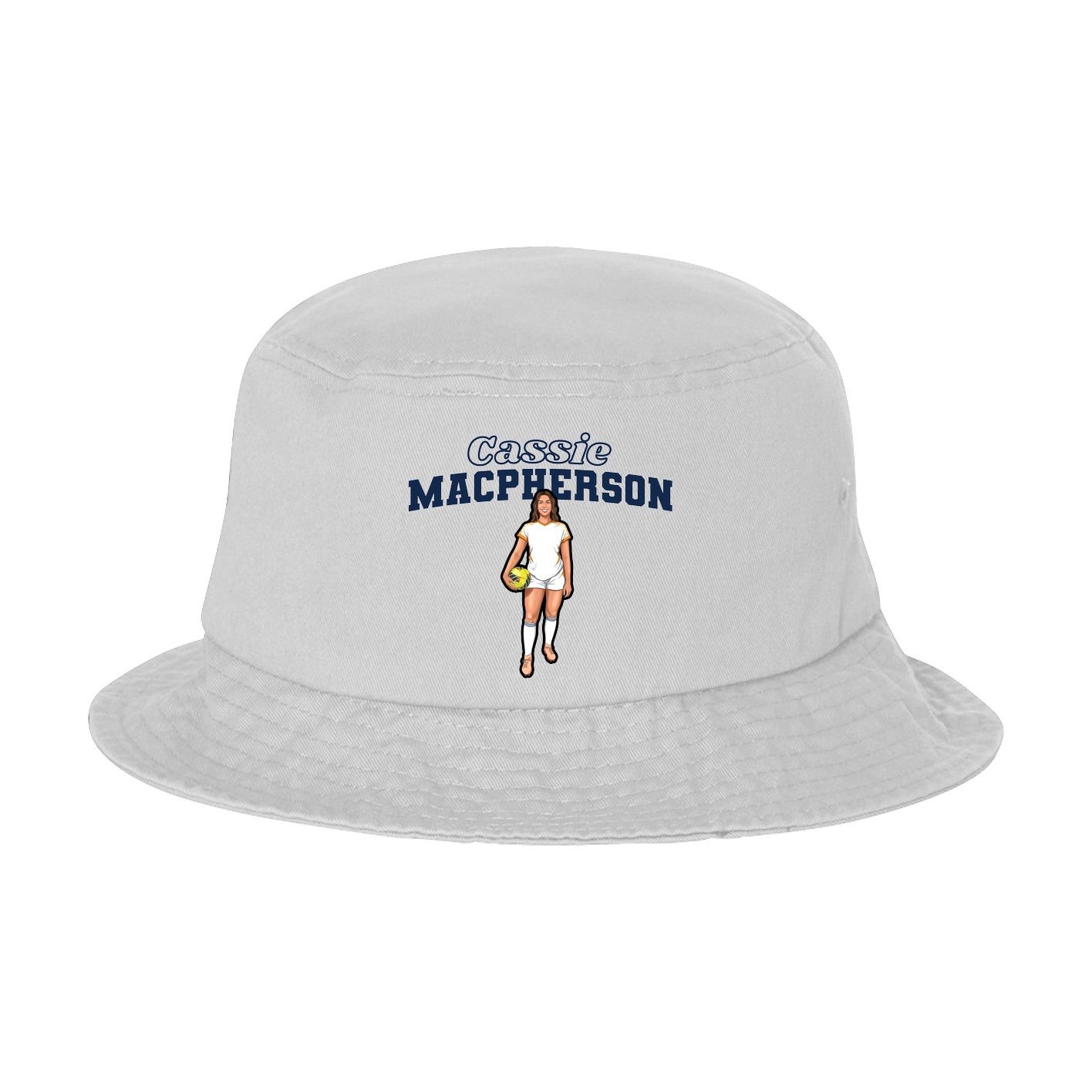 Bucket Cap — Name Arch in White