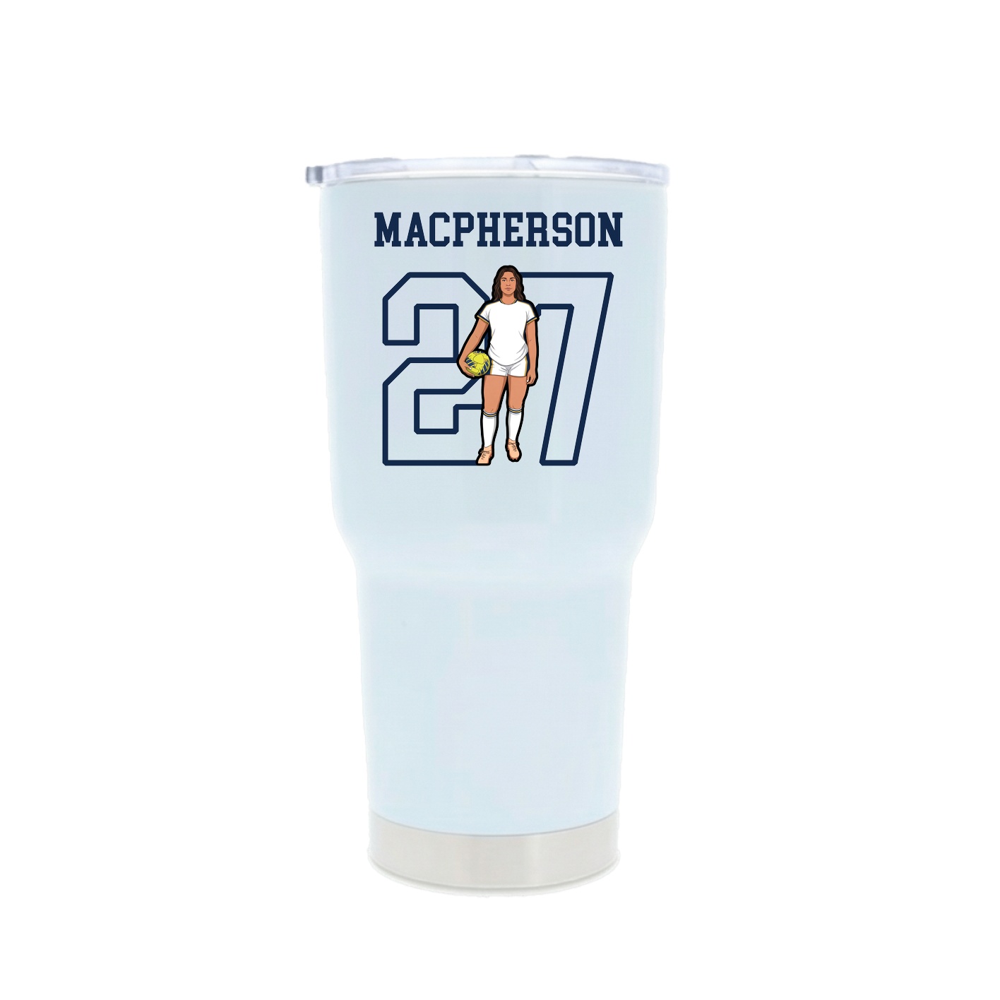 30oz Stainless Steel Tumbler — Shirsey in White