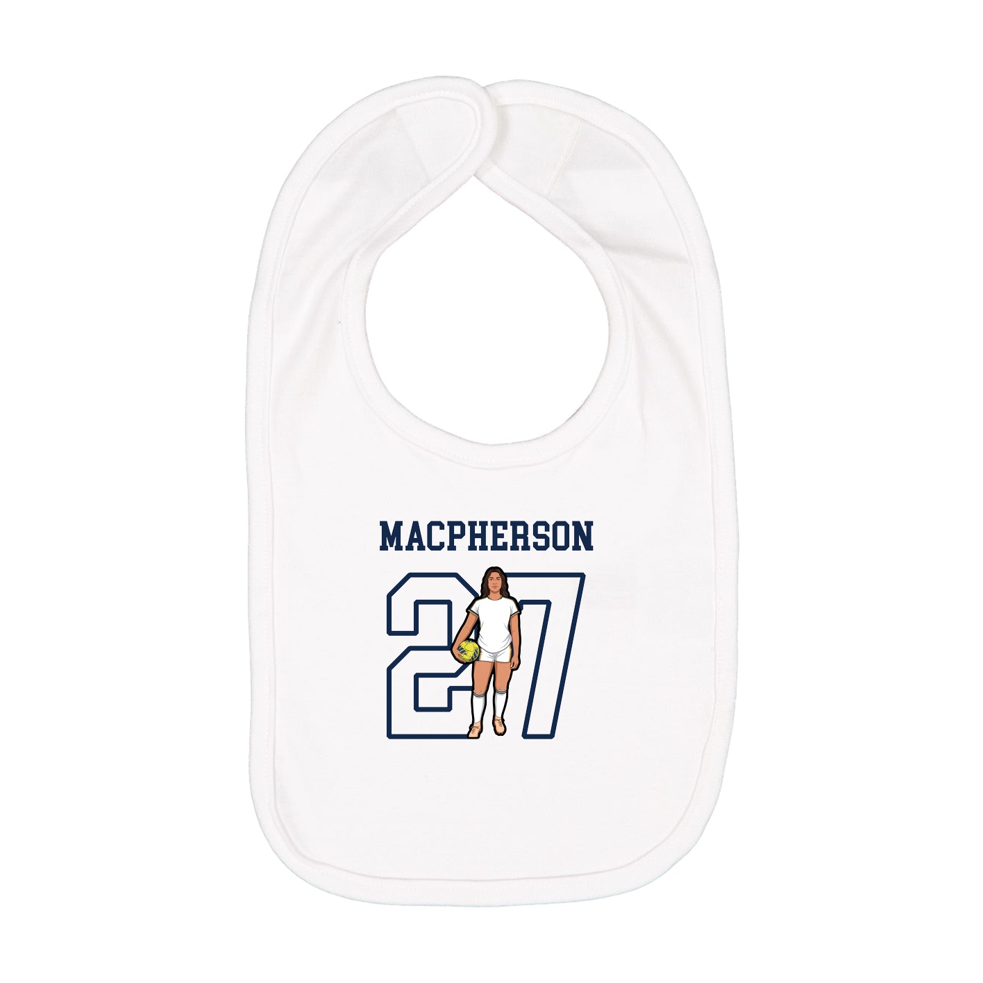 Infant Bib — Shirsey in White