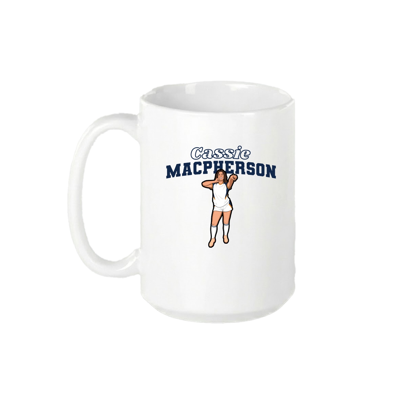 15oz Coffee Mug — Name Arch in White
