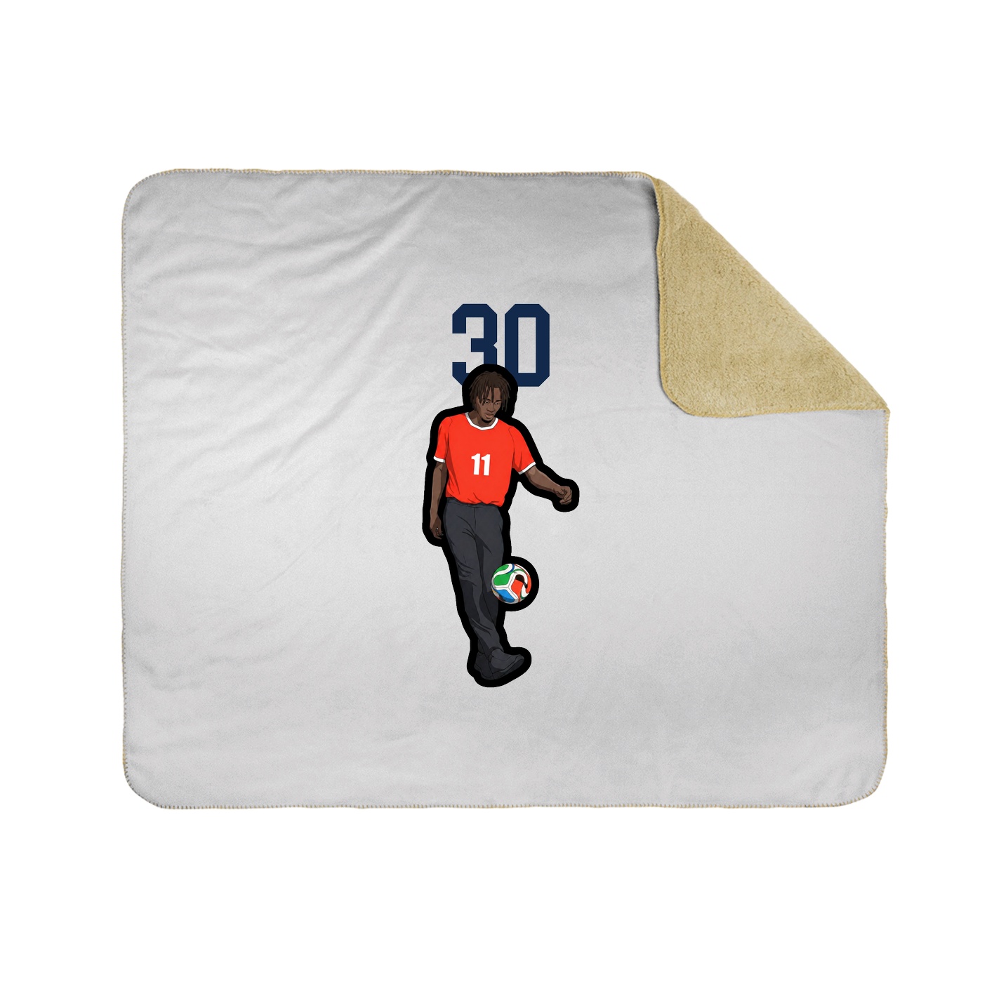 Throw Blanket — Number Top in White