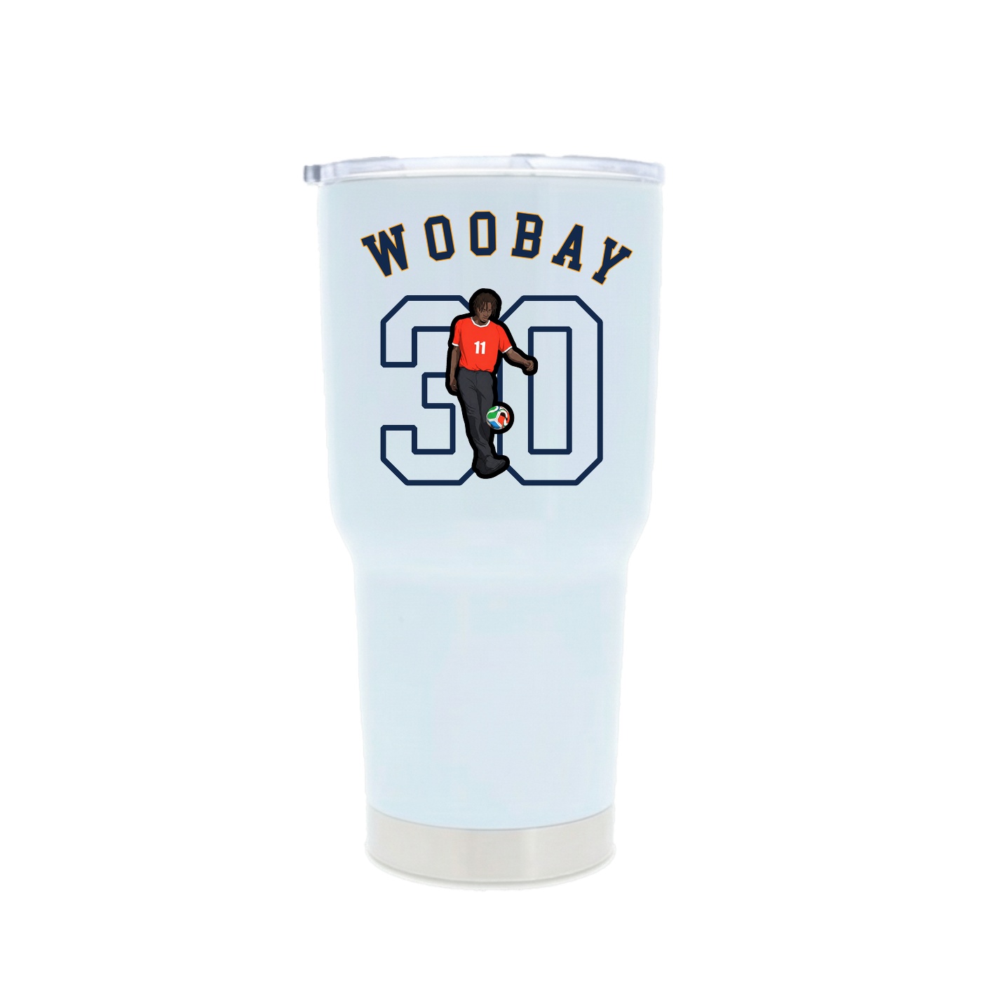 30oz Stainless Steel Tumbler — Shirsey Arch in White